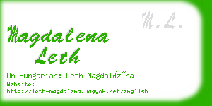 magdalena leth business card